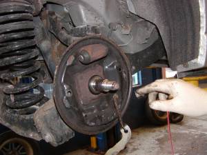 Inspection, cleaning and lubrication of brake parts at Hoover Street Auto Repair in Ann Arbor MI